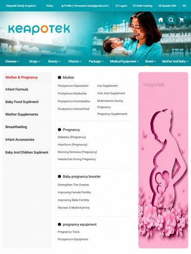 Keapotek.com — product listing page