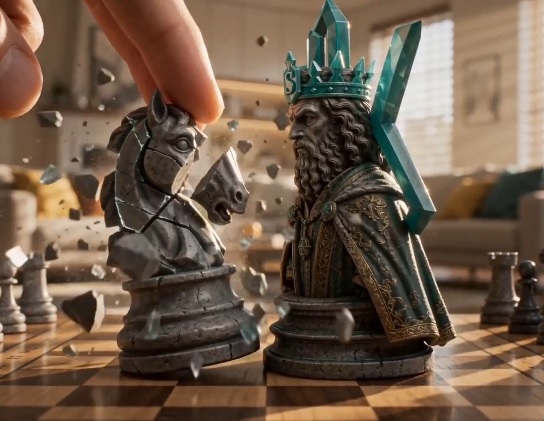 KKS website — AI-generated chess artwork